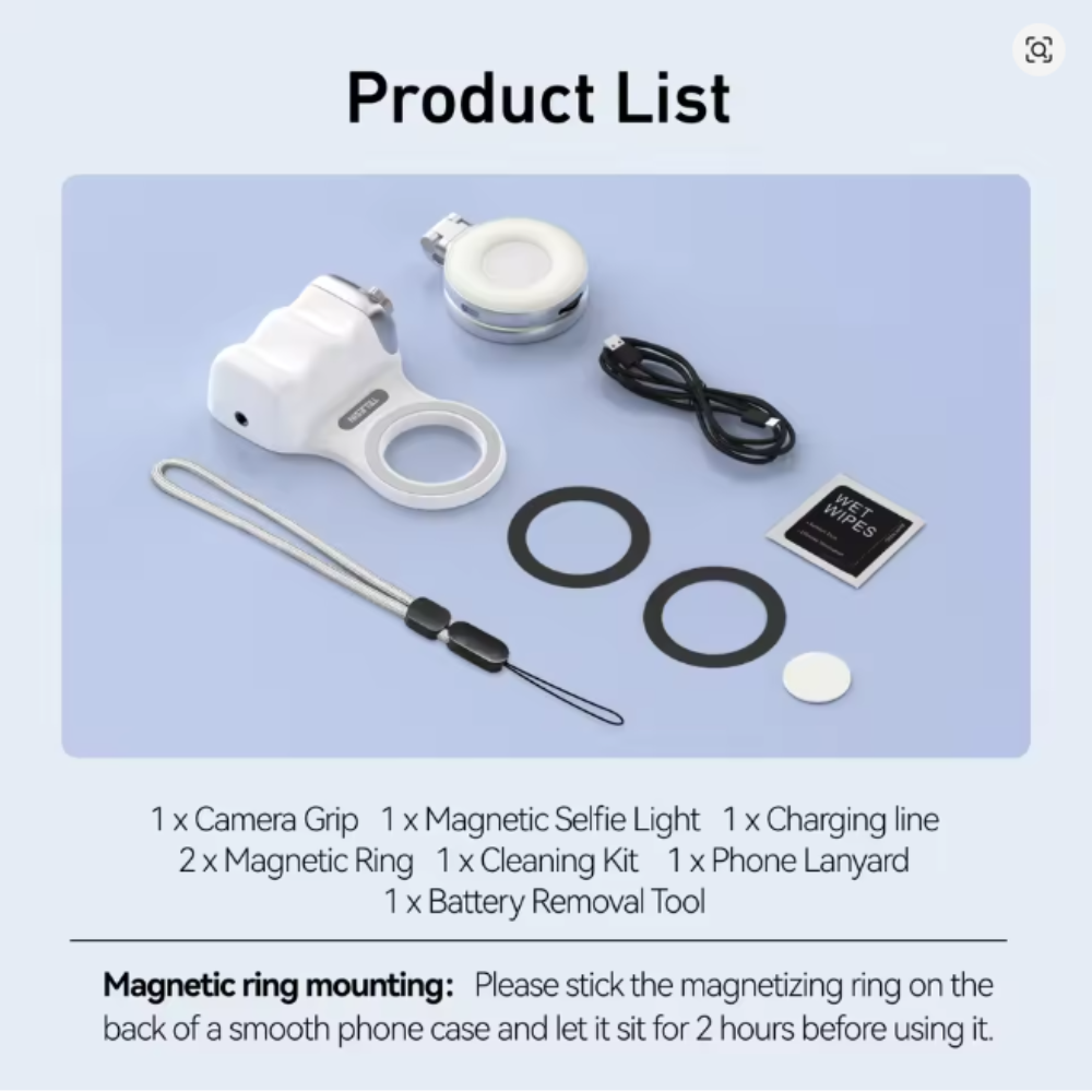 Magnetic Camera Grip for iPhone & Android