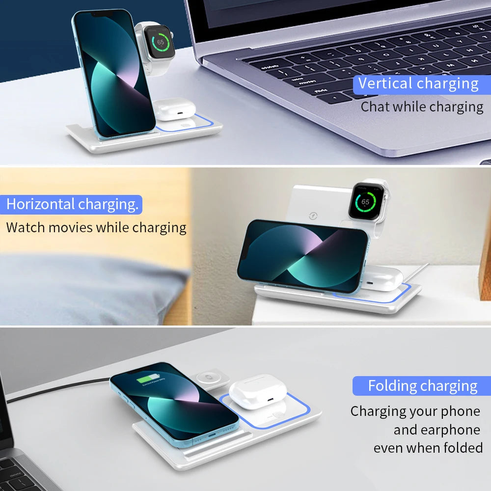 3-IN-1 Foldable Wireless Charging Station