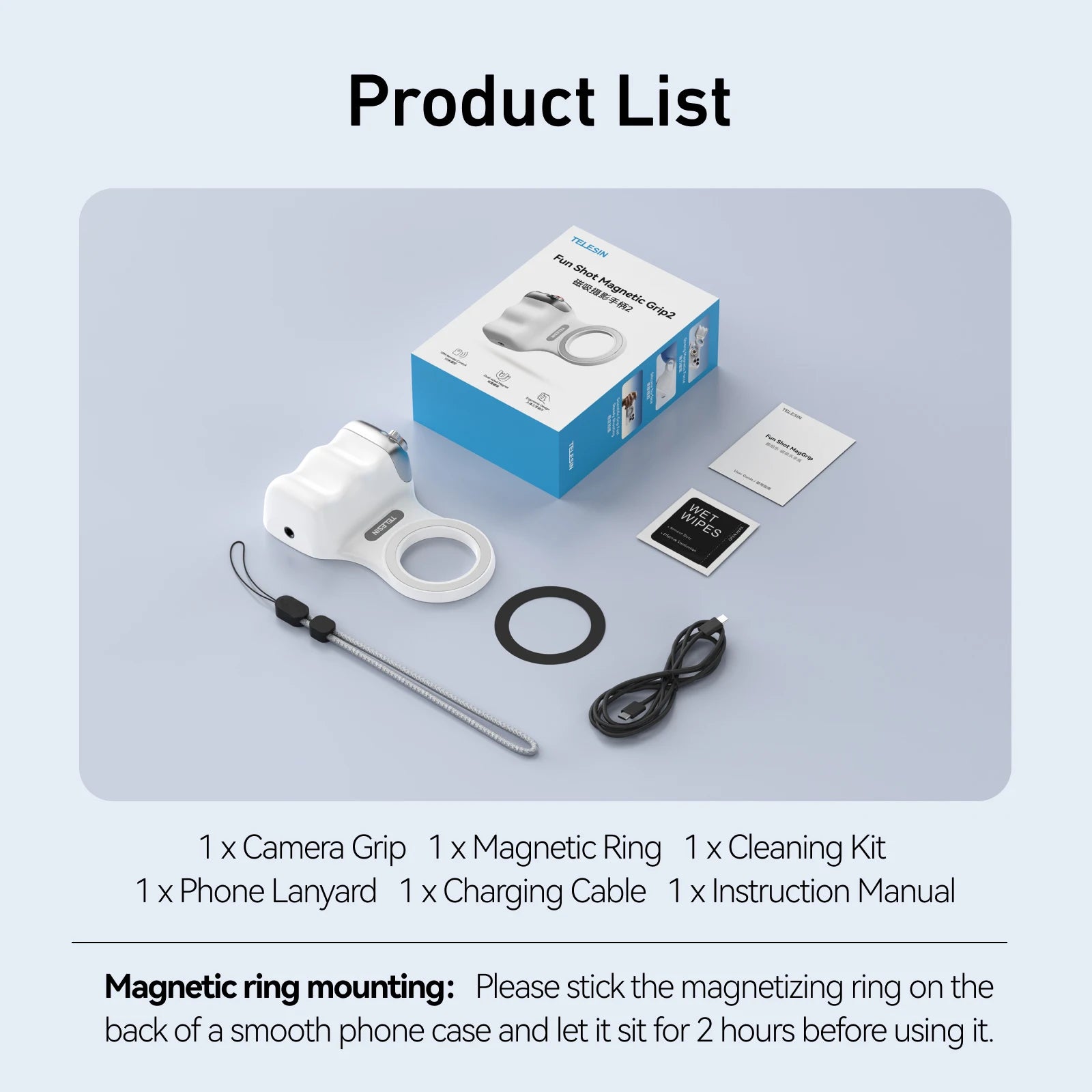 Magnetic Camera Grip for iPhone & Android