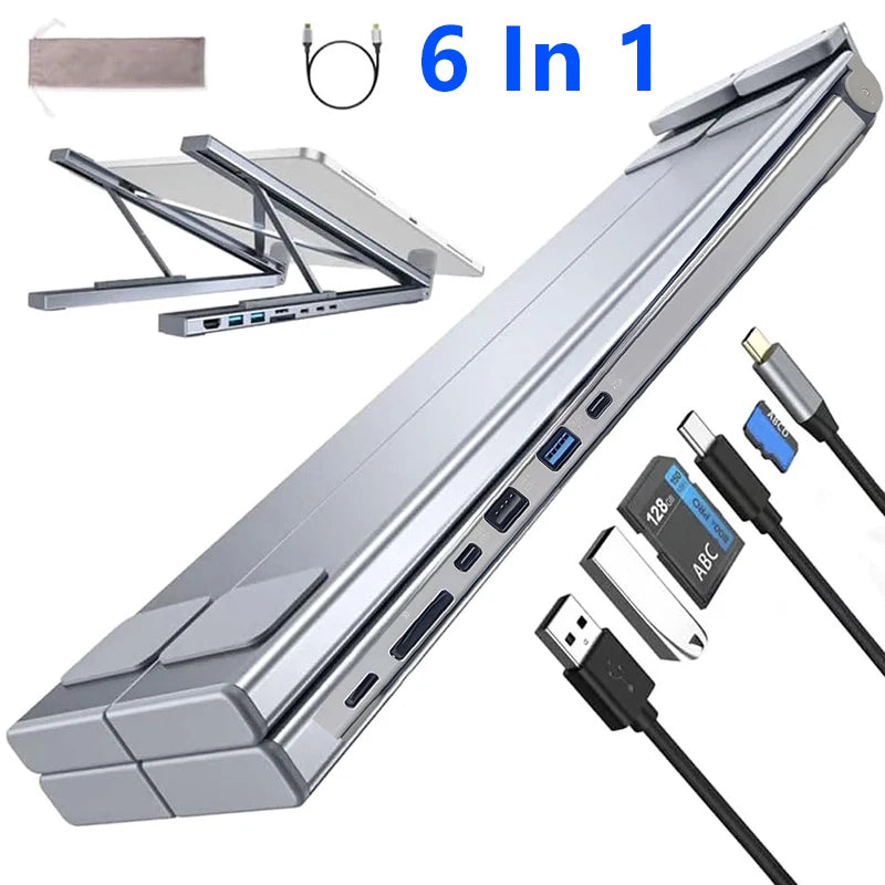 HubPro™ 8-in-1 Dock Stand 💻 — Expand Ports, Elevate Comfort