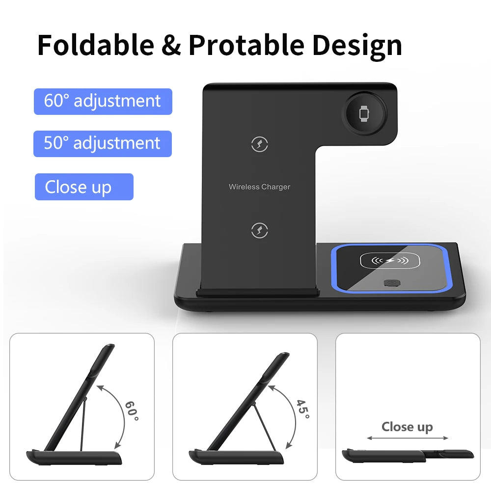 3-IN-1 Foldable Wireless Charging Station
