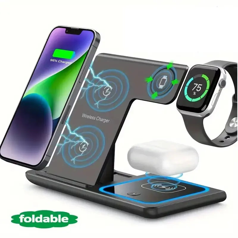 3-IN-1 Foldable Wireless Charging Station
