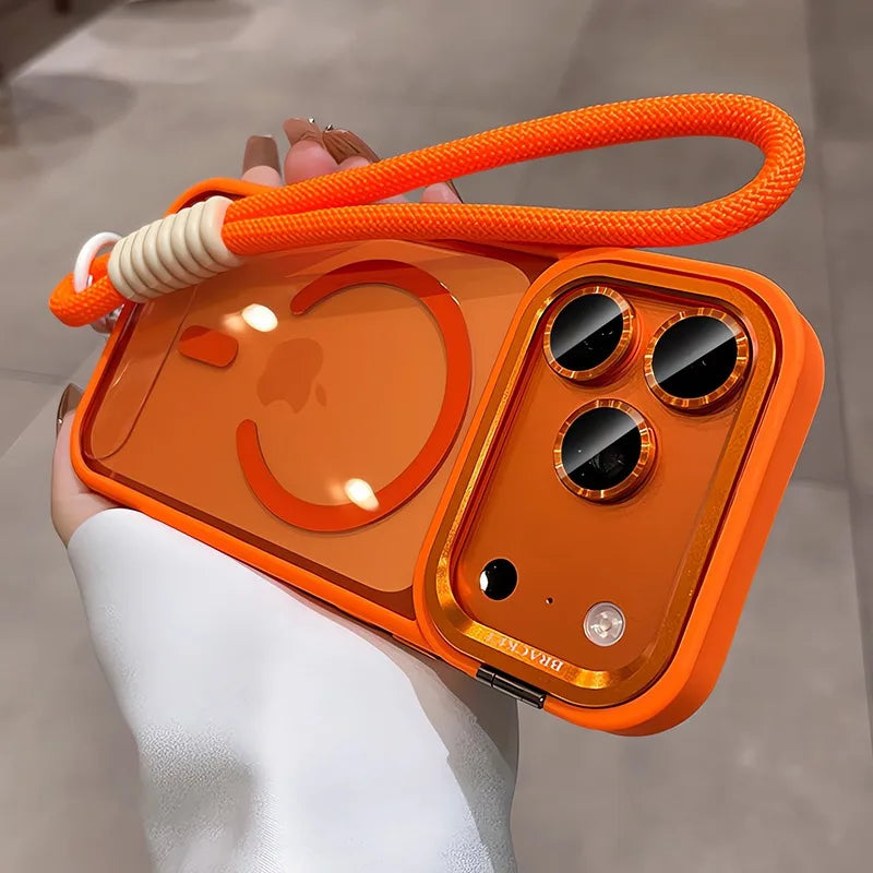 New Camera Bracket For Magnetic Case for iPhone With Wrist Strap