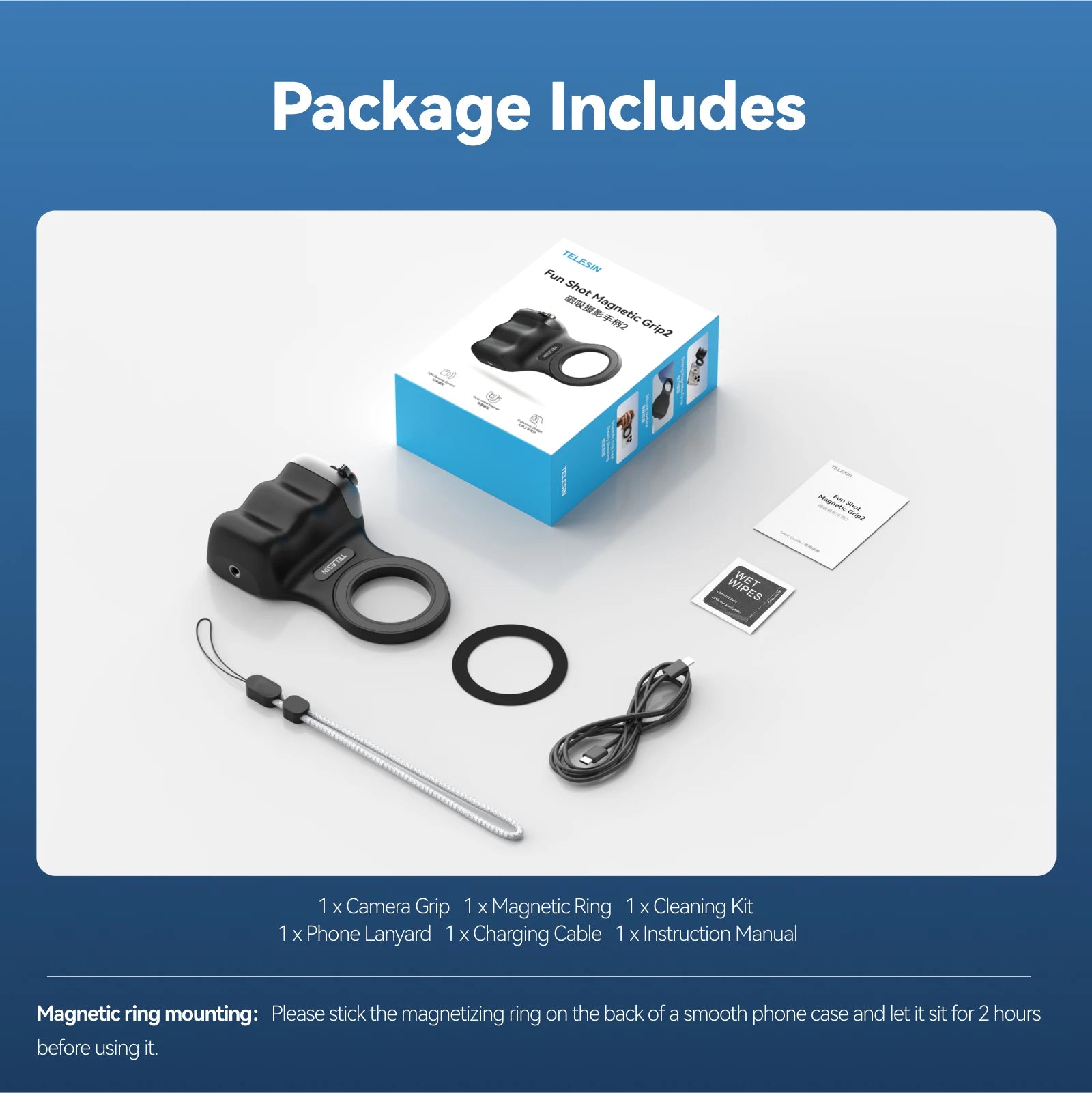 Magnetic Camera Grip for iPhone & Android